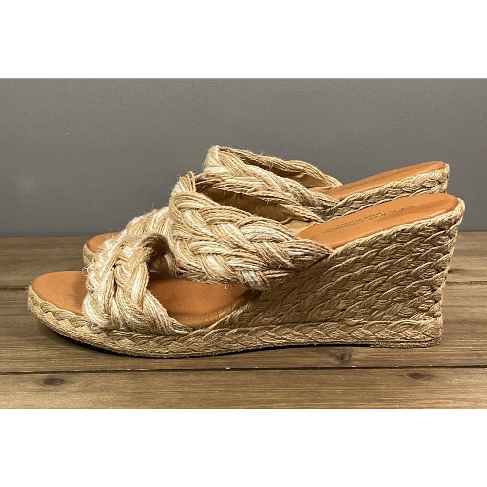 Andre Assous Women's Nolita Woven Espadrille Wedge Heel Sandal Size 41 Natural - Picture 7 of 14